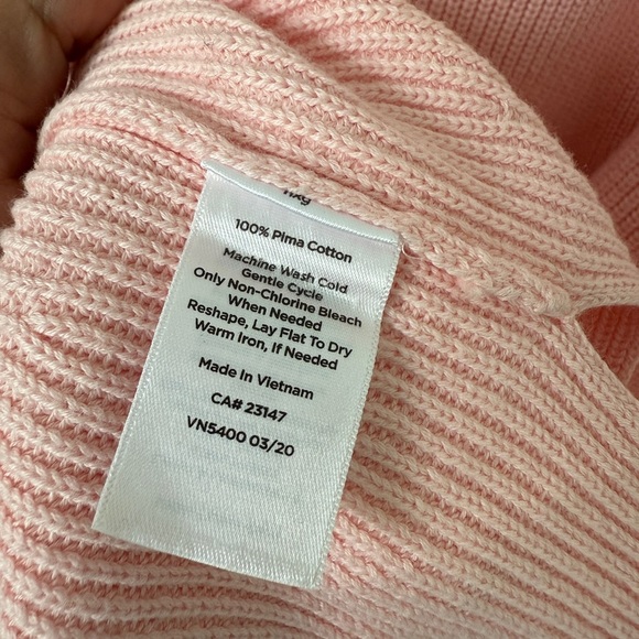 Talbots Pink Cowl Neck Sweater Soft Knit - Picture 7 of 9